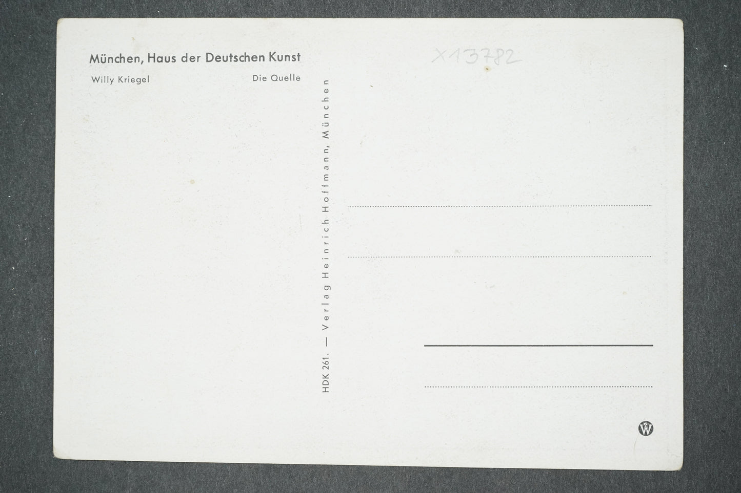 Pohlednice MUNCHEN, HHAUS DER DEUTSCHEN KUNST - WILLY KRIEGEL (x13782)