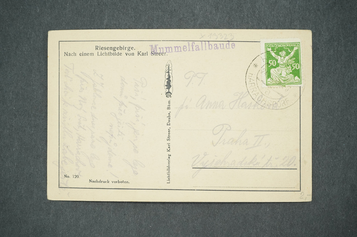 Pohlednice RIESENGEBIRGE Mummelfallbaude (x14065)