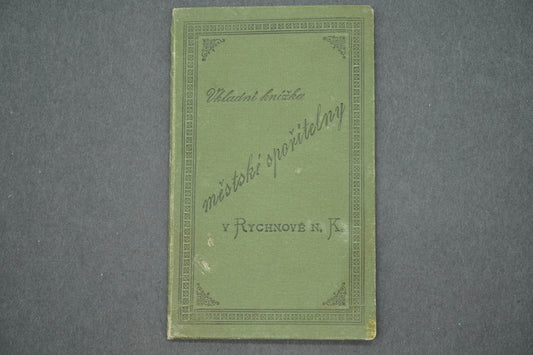 VKLADNÍ KNÍŽKA MĚSTSKÉ SPOŘITELNY V RYCHNOVĚ N. K. (x14917)