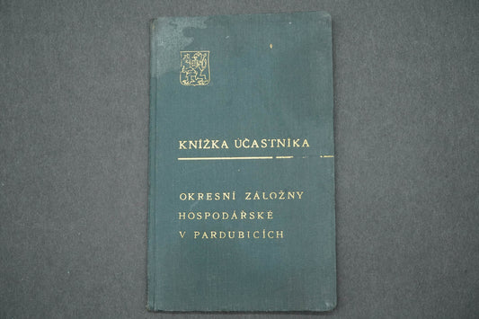 KNÍŽKA ÚČASTNÍKA OKRESNÍ ZÁLOŽNY HOSPODÁŘSKÉ V PARDUBICÍCH (x14924)
