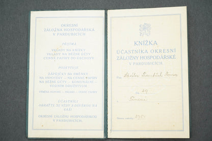 KNÍŽKA ÚČASTNÍKA OKRESNÍ ZÁLOŽNY HOSPODÁŘSKÉ V PARDUBICÍCH (x14924)