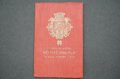 SPOŘITELNÍ KNÍŽKA MĚSTSKÉ SPOŘITELNY NA KRÁL. VYNOHRADECH (x14928)