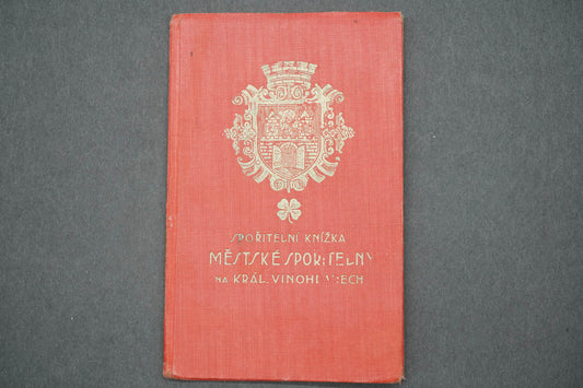 SPOŘITELNÍ KNÍŽKA MĚSTSKÉ SPOŘITELNY NA KRÁL. VYNOHRADECH (x14928)