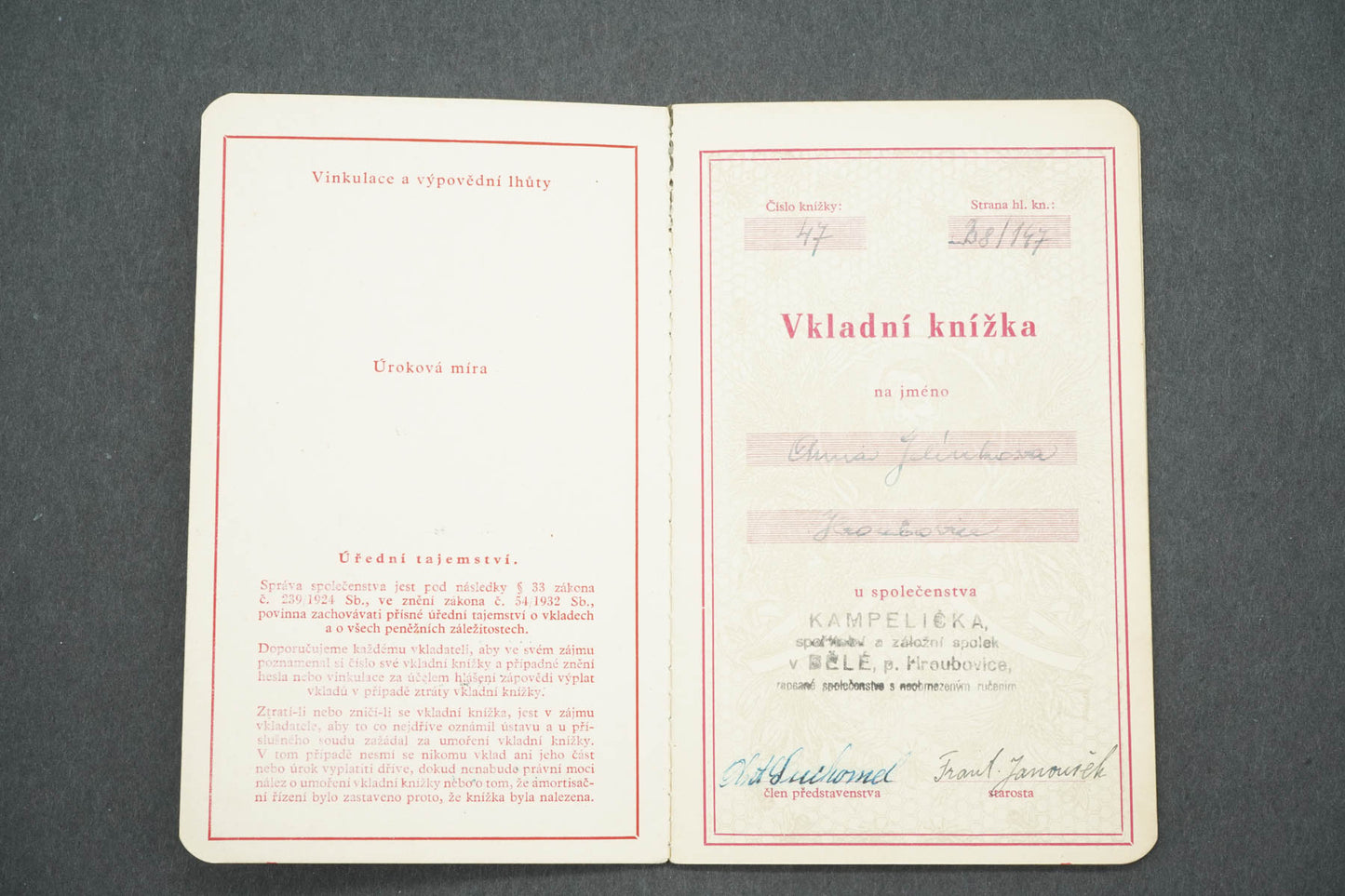 VKLADNÍ KNÍŽKA (x14930)