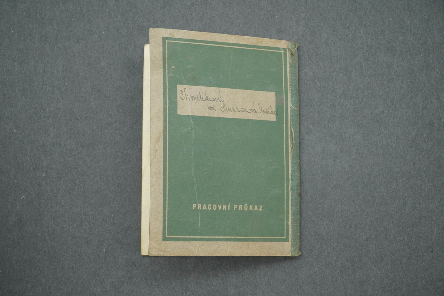 PRACOVNÍ PRŮKAZ ČESKOSLOVENSKÁ REPUBLIKA (x14942)