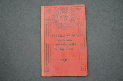 VKLADNÍ KNÍŽKA SPOŘITELNÍHO A ZÁLOŽNÍHO SPLKU V HOŘÍNĚVSI (x14947)
