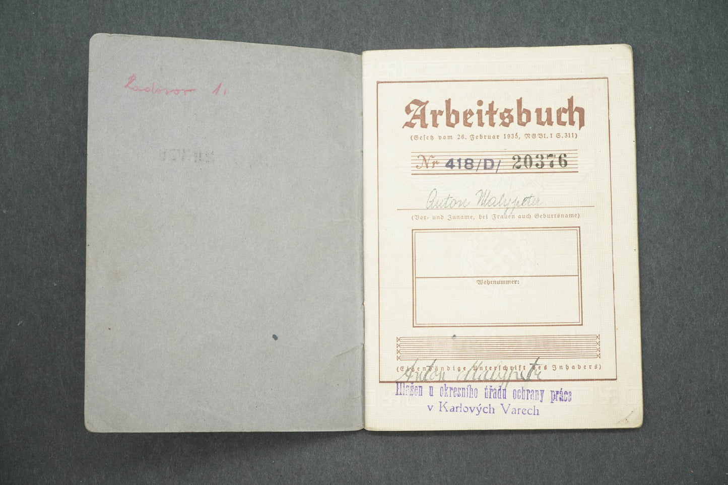 ARBEITSBUCH DEUTICHES REICH Workbook of the Third Reich (x14950)