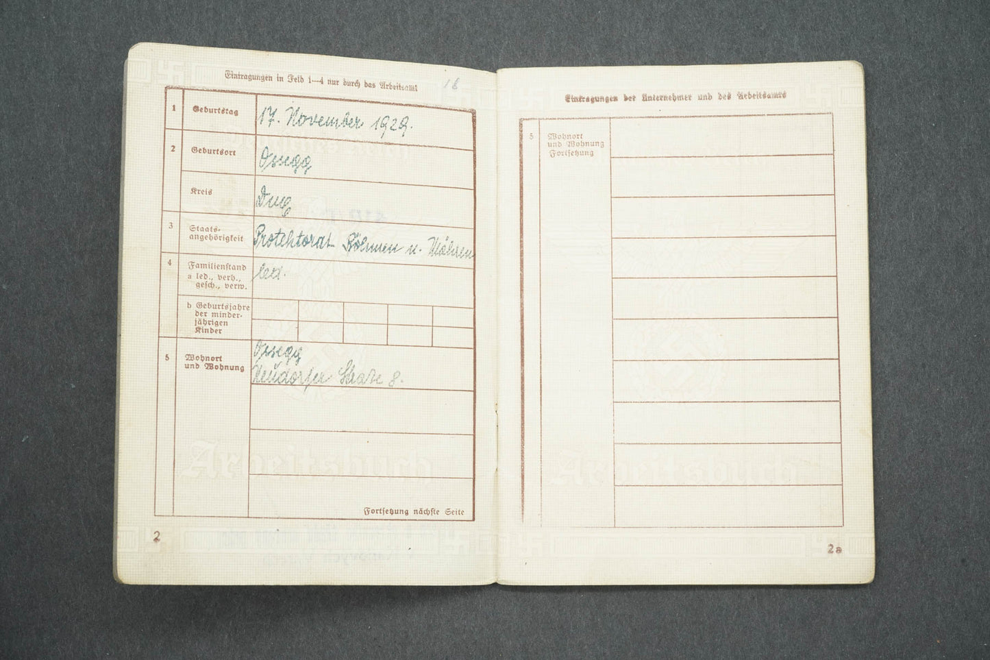 ARBEITSBUCH DEUTICHES REICH Workbook of the Third Reich (x14950)