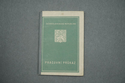 PRACOVNÍ PRŮKAZ ČESKOSLOVENSKÁ REPUBLIKA (x14957)