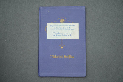 VKLADNÍ KNÍŽKA VŠEOBECNÁ ZÁLOŽNA VE DVOŘE KRÁLOVÉ N. L. (x14959)