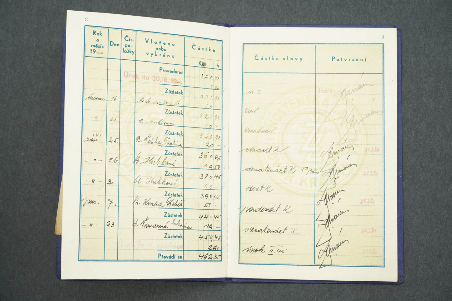 VKLADNÍ KNÍŽKA VŠEOBECNÁ ZÁLOŽNA VE DVOŘE KRÁLOVÉ N. L. (x14959)