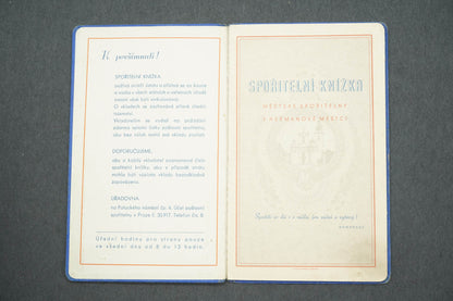 SPOŘITELNÍ KNÍŽKA MĚSTSKÉ SPOŘITELNY V HEŘMANOVĚ MĚSTCI (x14961)