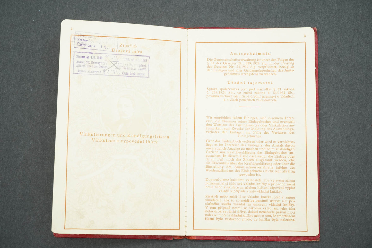 VKLADNÍ KNÍŽKA EINLAGEBUCH (x14974)