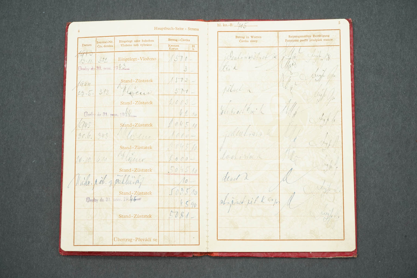 VKLADNÍ KNÍŽKA EINLAGEBUCH (x14974)