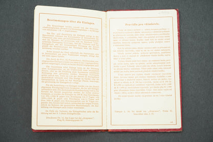 VKLADNÍ KNÍŽKA EINLAGEBUCH (x14974)