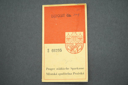 SPOŘITELNÍ KNÍŽKA MĚSTSKÉ SPOŘITELNY PRAŽSKÉ (x14975)