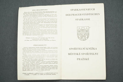 SPOŘITELNÍ KNÍŽKA MĚSTSKÉ SPOŘITELNY PRAŽSKÉ (x14975)
