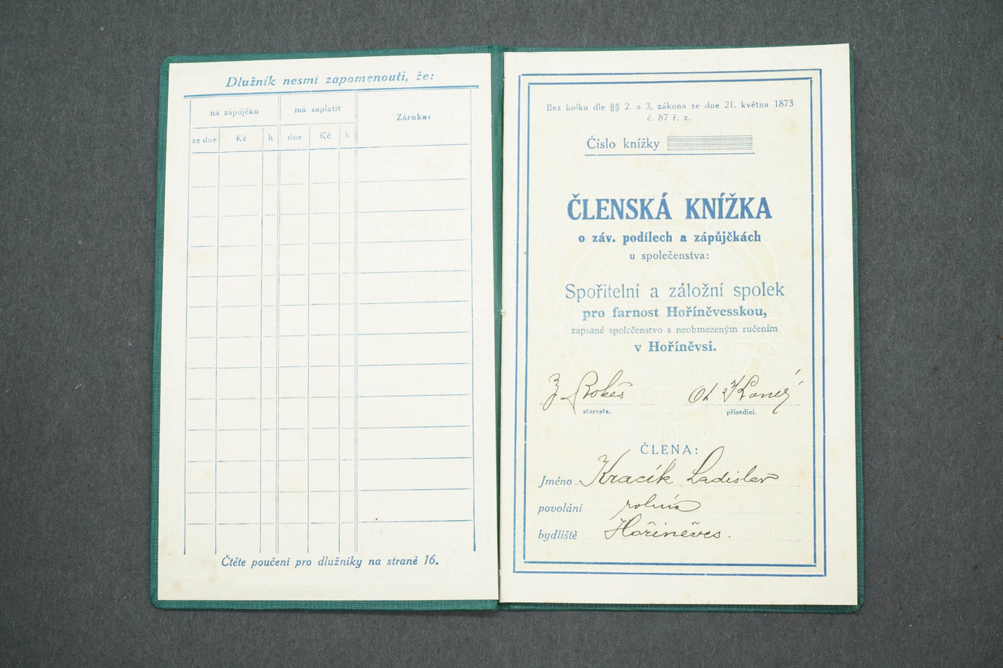 ČLENSKÁ KNÍŽKA (x14977)