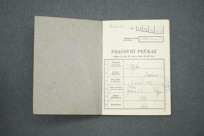 PRACOVNÍ PRŮKAZ ČESKOSLOVENSKÁ REPUBLIKA (x14984)
