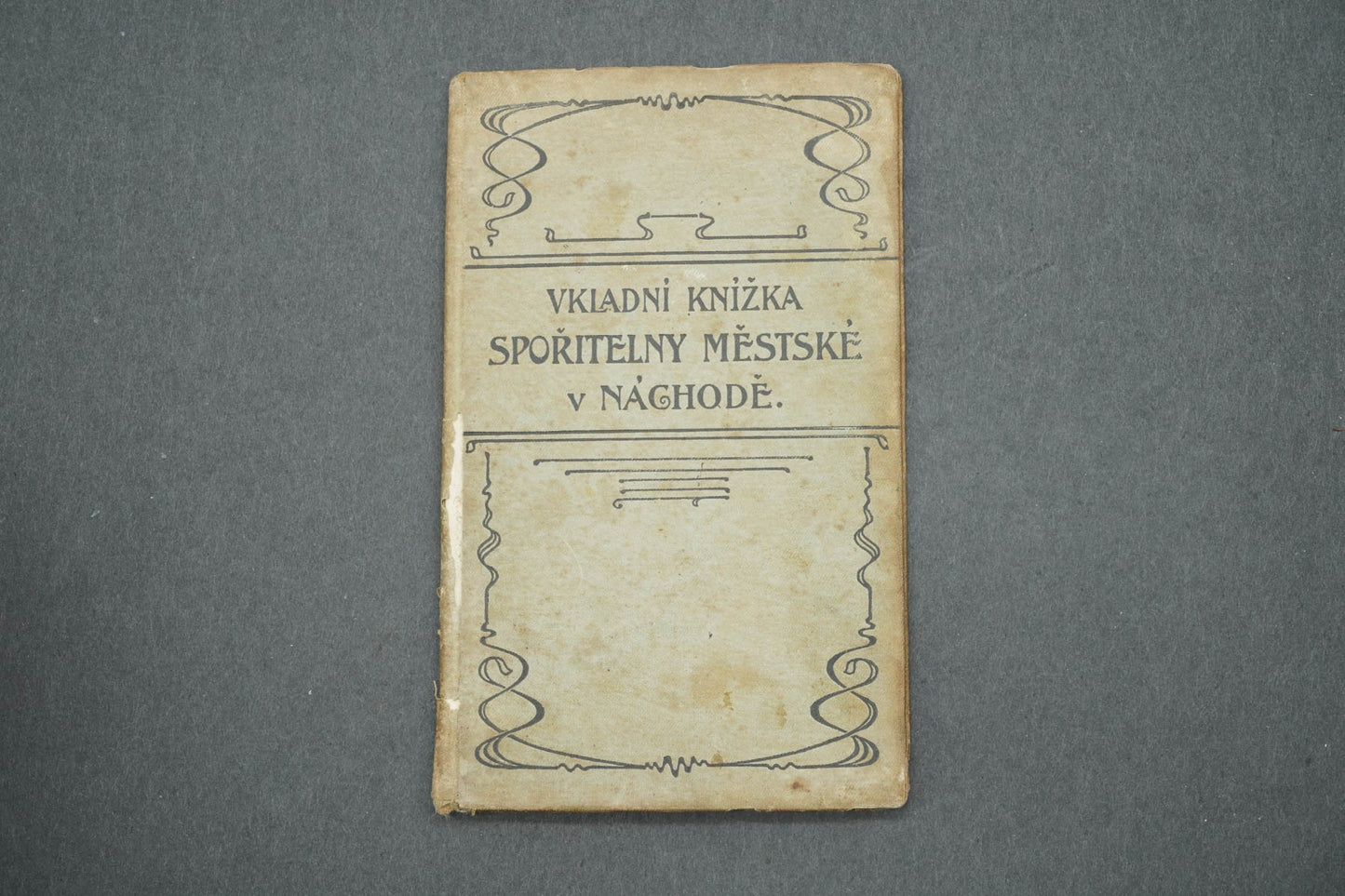 VKLADNÍ KNÍŽKA SPOŘITELNY MĚSTSKÉ V NÁCHODĚ (x14988)