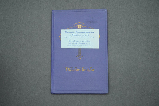 VKLADNÍ KNÍŽKA ŽIVNOSTENSKÁ ZÁLOŽNA VE DVOŘE KRÁLOVÉ N.L. (x14991)