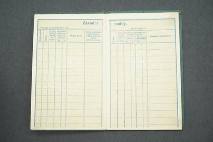 Členská knížka spořitelny ve Rtyni v Podkrkonoší (x14995)