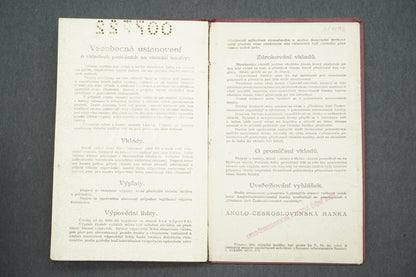VKLADNÍ KNÍŽKA ANGLICKO ČESKOSLOVENSKÁ BANKA (x14996)