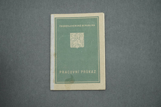 PRACOVNÍ PRŮKAZ ČESKOSLOVENSKÁ REPUBLIKA (x15003)
