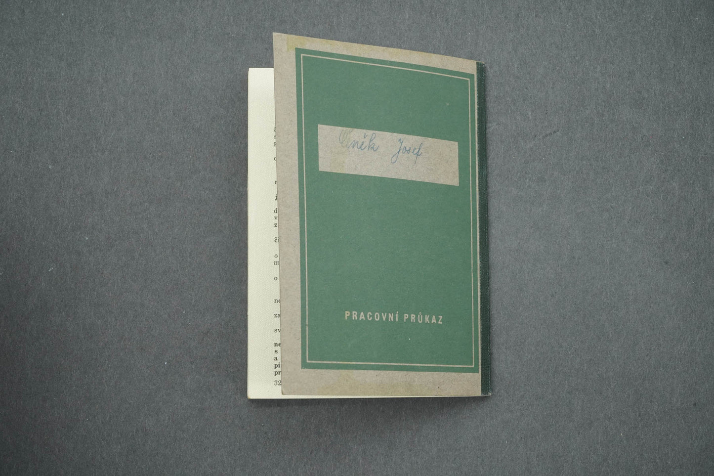 PRACOVNÍ PRŮKAZ ČESKOSLOVENSKÁ REPUBLIKA (x15021)