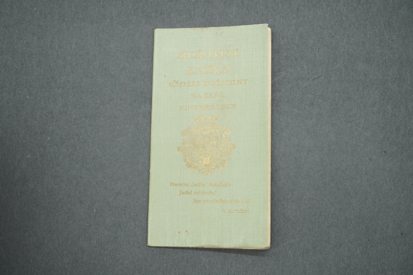 SPOŘITELNÍ KNÍŽKA MĚSTSKÉ SPOŘITELNY NA KRÁL. VINOHRADECH (x15023)