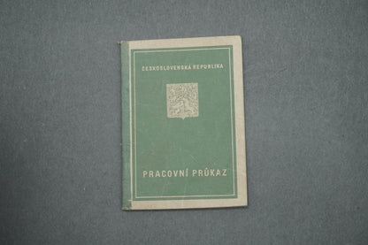 PRACOVNÍ PRŮKAZ ČESKOSLOVENSKÁ REPUBLIKA (x15033)