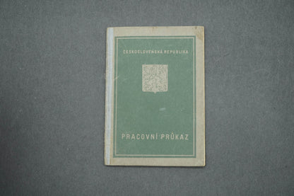 PRACOVNÍ PRŮKAZ ČESKOSLOVENSKÁ REPUBLIKA (x15034)