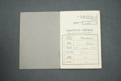 PRACOVNÍ PRŮKAZ ČESKOSLOVENSKÁ REPUBLIKA (x15034)