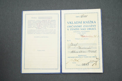 VKLADNÍ KNÍŽKA OBČANSKÉ ZÁLOŽNY V TÝNIŠTI NAD ORLICÍ (x15035)