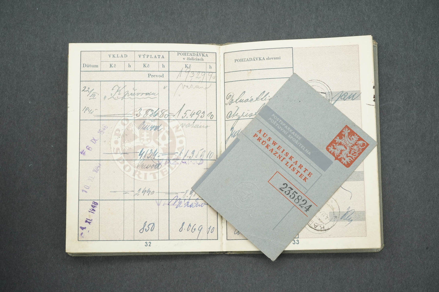 VKLADNÍ KNÍŽKA POŠTOVNÍ SPOŘITELNA (x15041)
