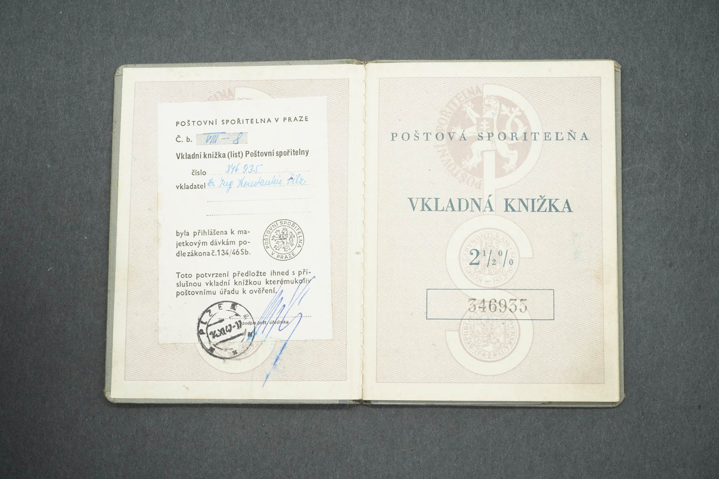 VKLADNÍ KNÍŽKA POŠTOVNÍ SPOŘITELNA (x15041)