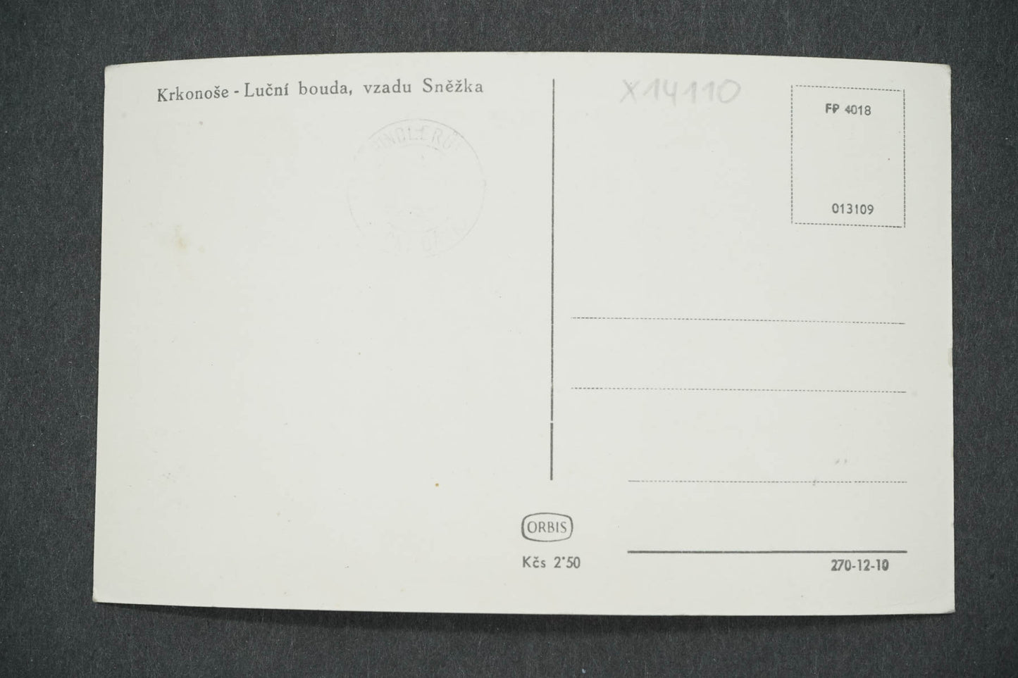 Pohlednice KRKONOŠE - LOUČNÍ BOUDA, VZADU SNĚŽKA (x14110)