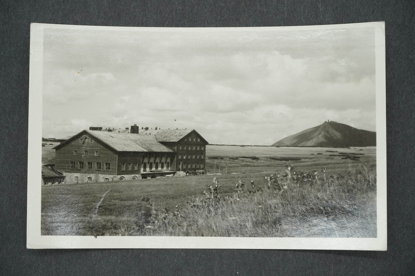 Pohlednice KRKONOŠE - LOUČNÍ BOUDA, VZADU SNĚŽKA (x14110)