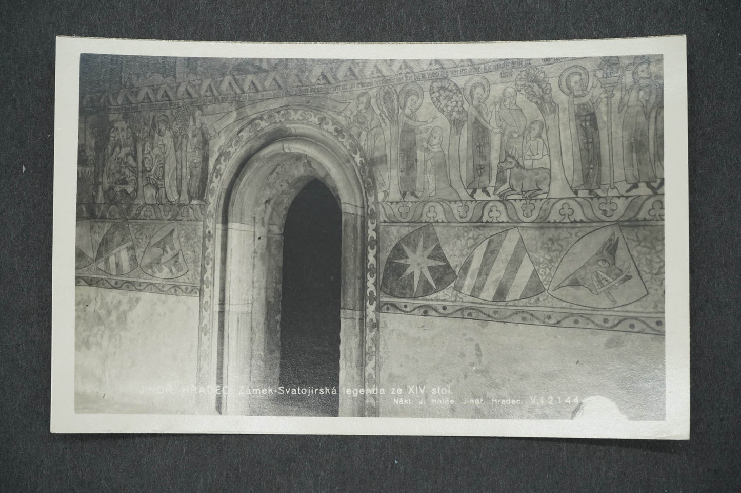 Pohlednice JINDŘ HRADEC ZÁMEK SVATOJIRSKÁ LEGENDA ZE XIV STOL (x14139)