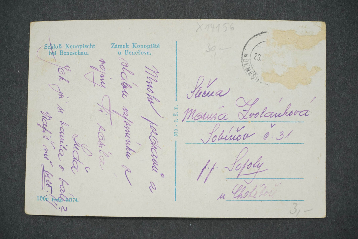 Pohlednice KONOPIŠTĚ (x14156)