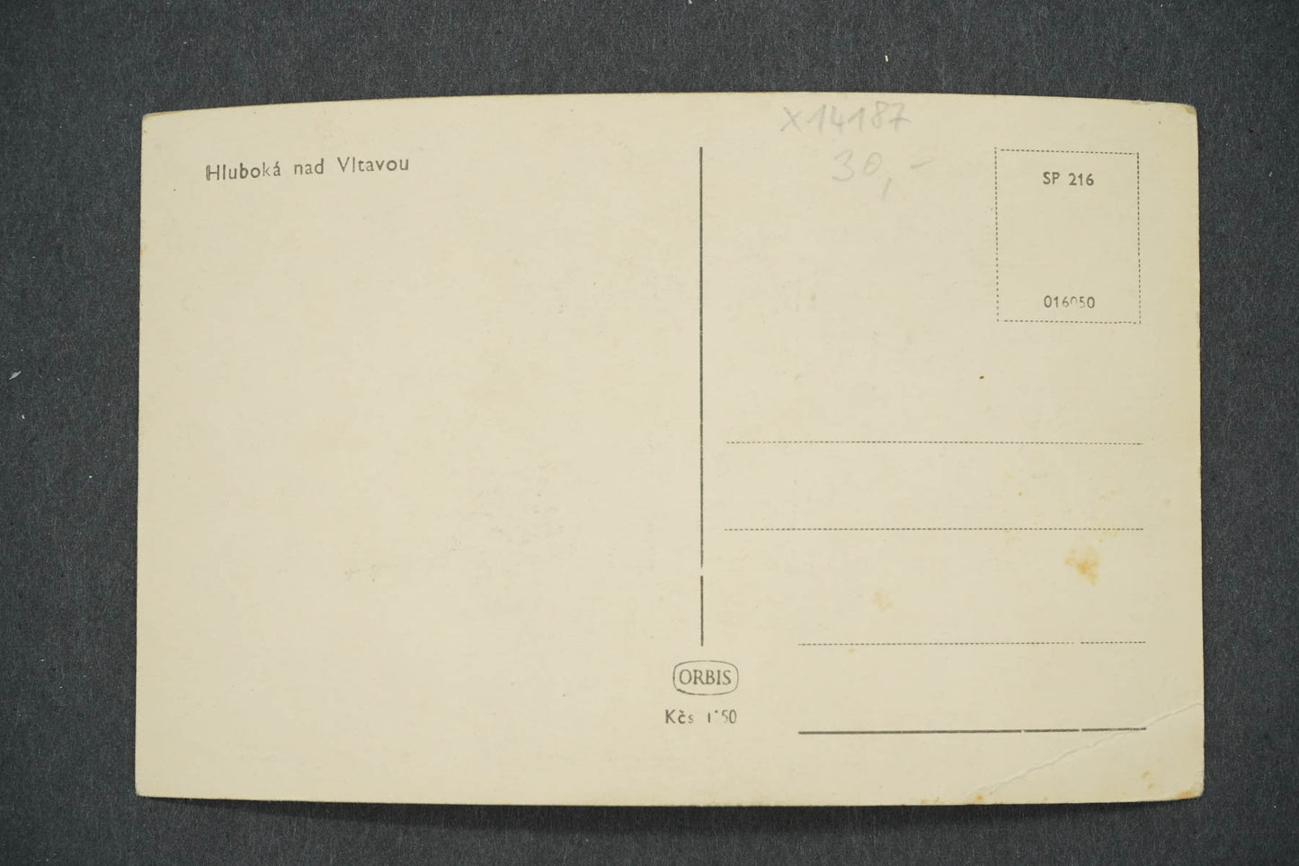 Pohlednice HLUBOKÁ NAD VLTAVOU (x14187)