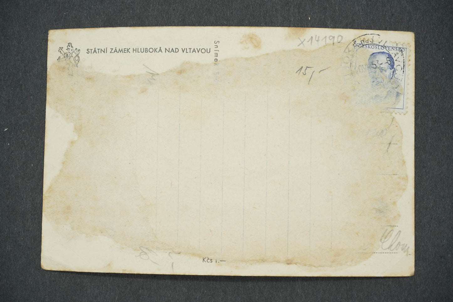 Pohlednice HLUBOKÁ NAD VLTAVOU (x14190)