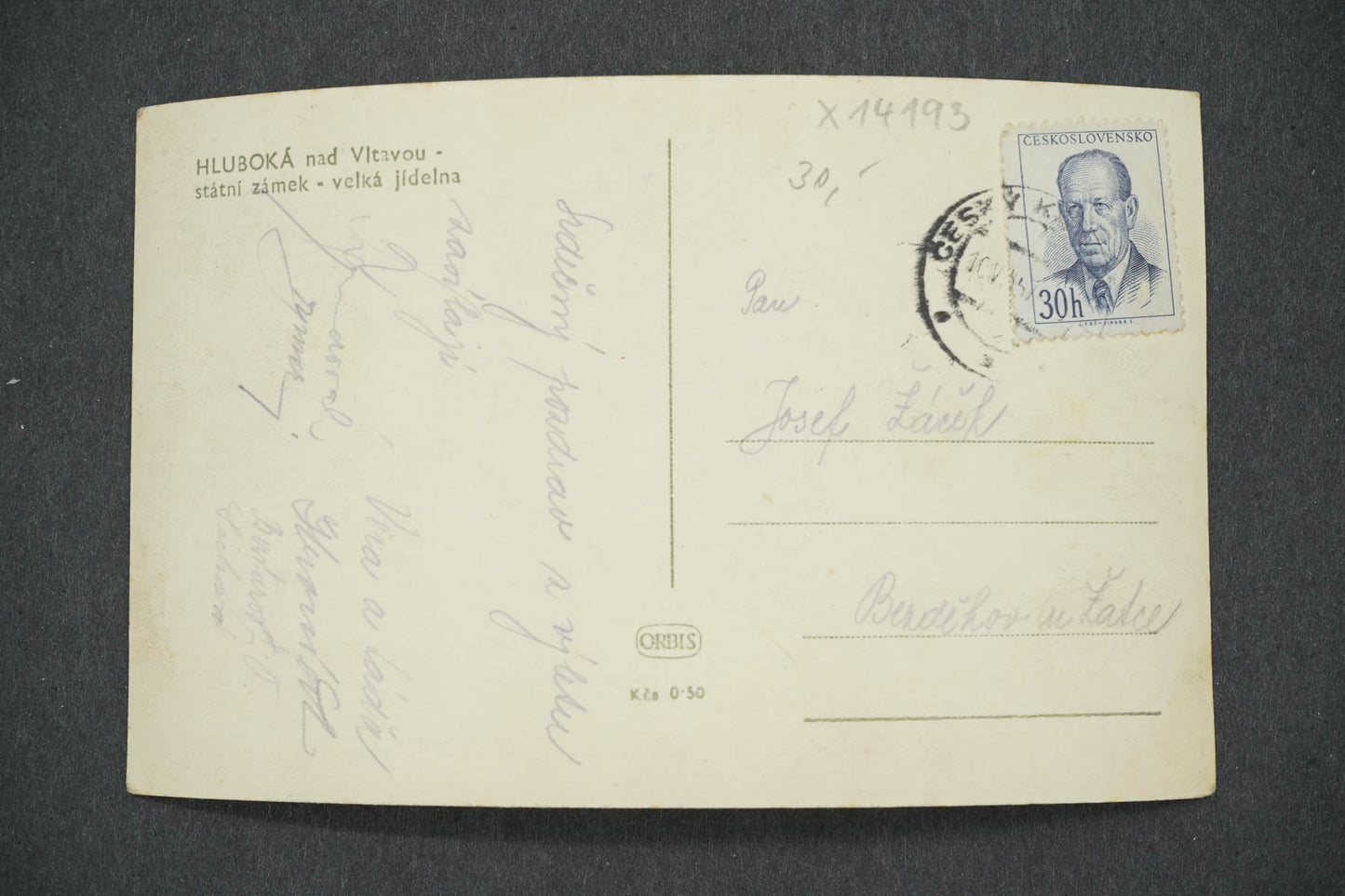 Pohlednice HLUBOKÁ NAD VLTAVOU (x14193)