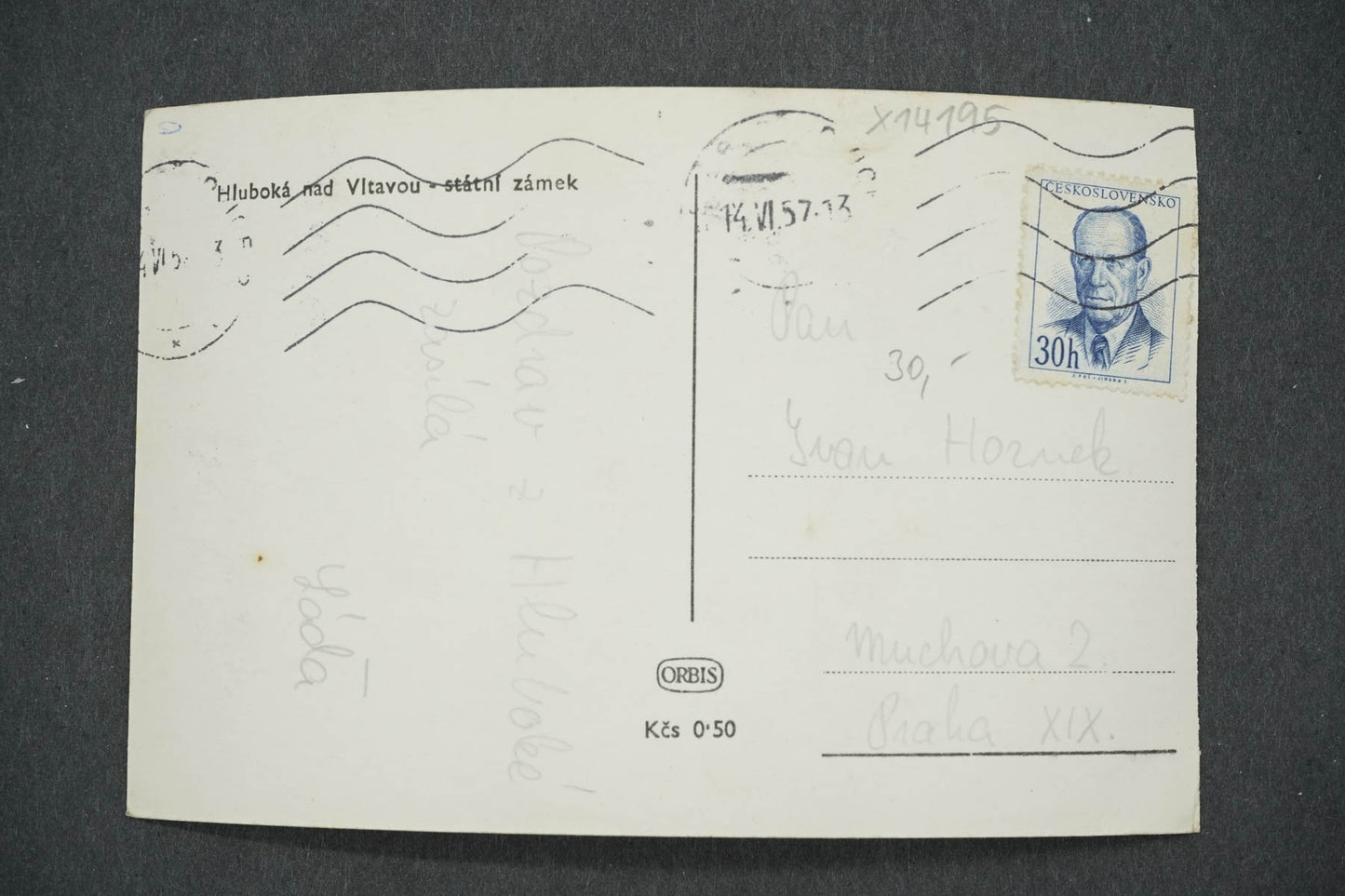 Pohlednice HLUBOKÁ NAD VLTAVOU (x14195)