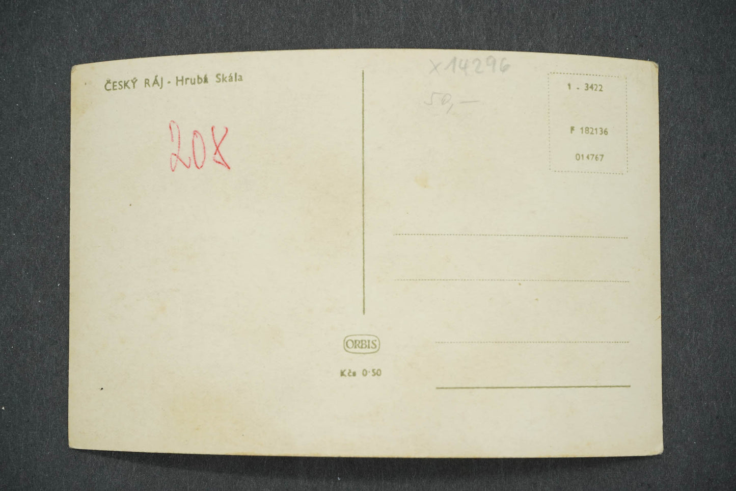 Pohlednice ČESKÝ RÁJ - HRUBÁ SKÁLA (x14296)