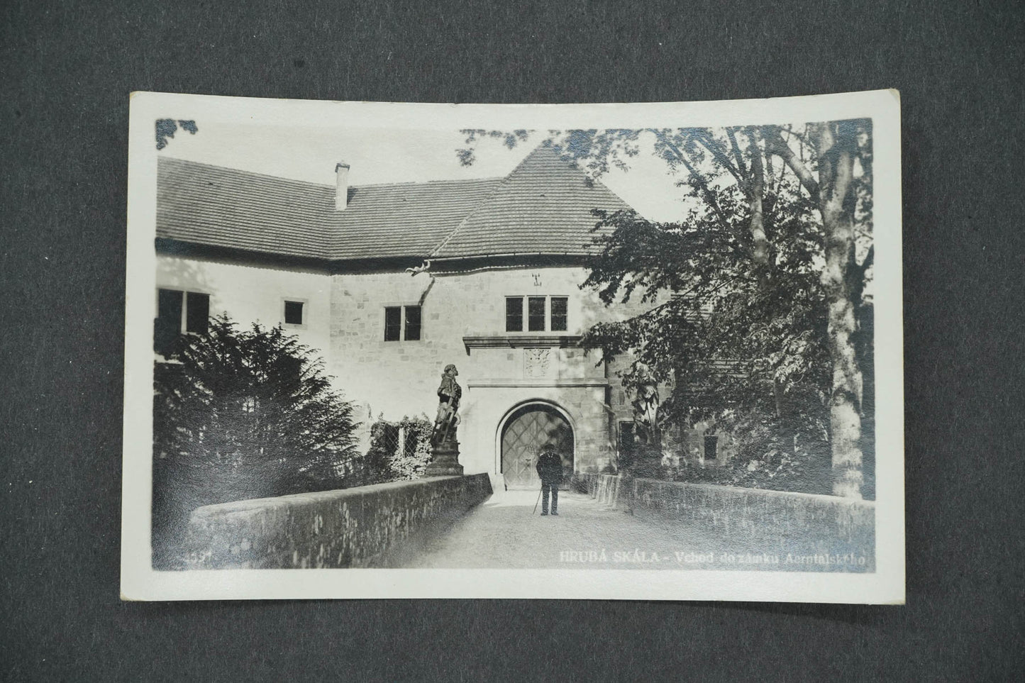 Pohlednice HRUBÁ SKÁLA - VCHOD DO ZÁMKU AERNTALSKÉHO (x14323)