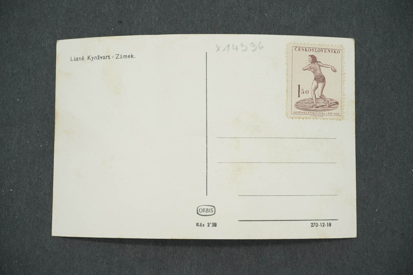 Pohlednice LÁZNĚ KYNŽVART - ZÁMEK (x14336)