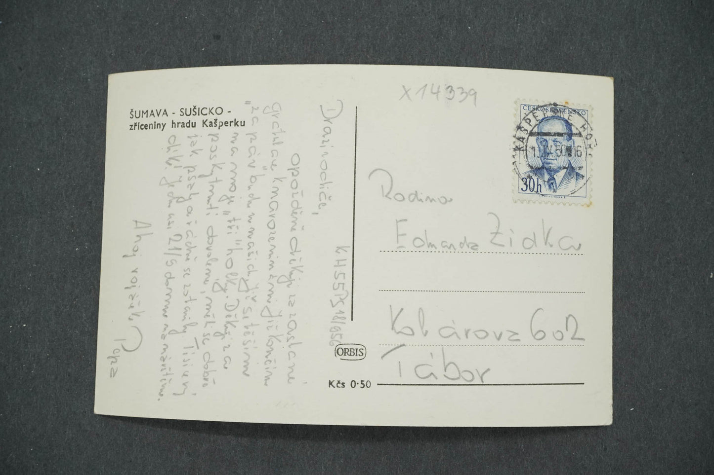 Pohlednice ŠUMAVA - ŠUŠICKO ZŘÍCENINY HRADU KAŠPERKU (x14339)