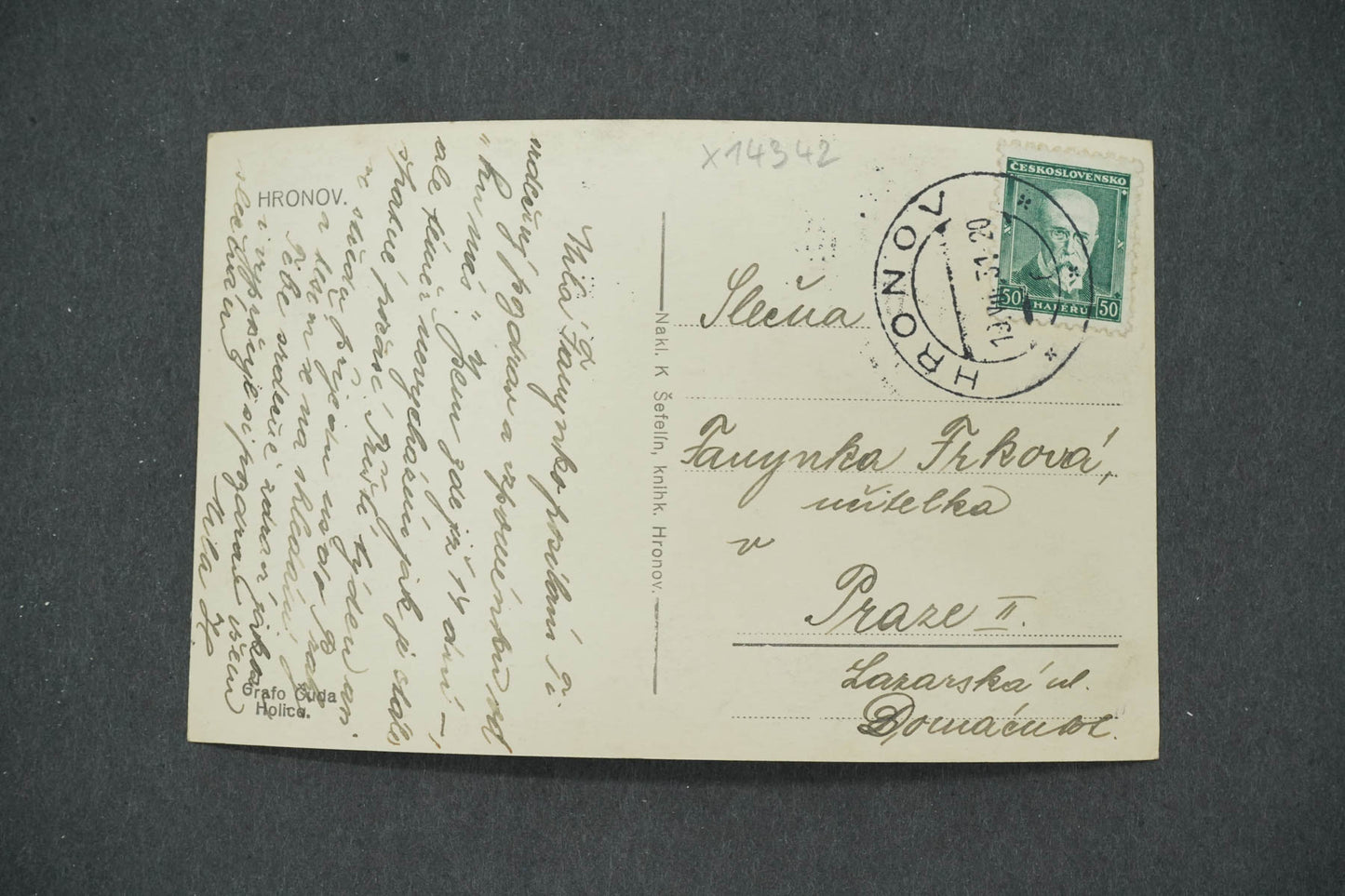 Pohlednice RODNÁ SVĚTNIČKA ALOISE JIRÁSKA - HRONOV (x14342)
