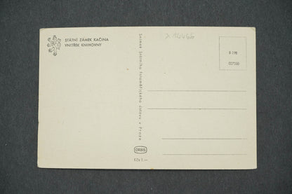 Pohlednice STÁTNÍ ZÁMEK KAČINA VNITŘEK KNIHOVNY (x14466)